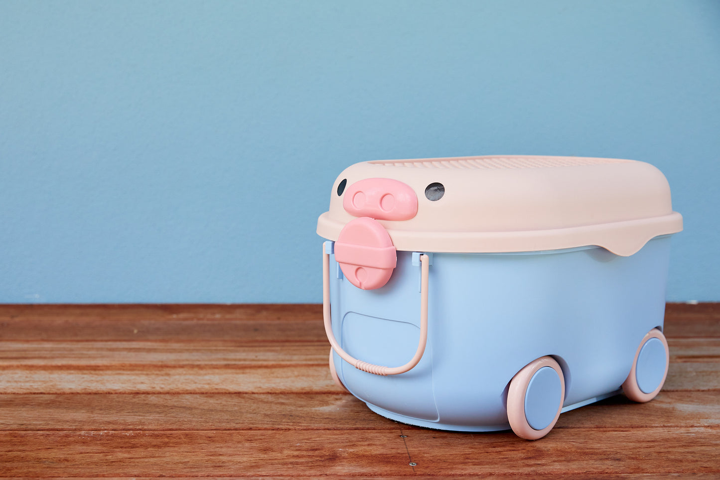 Ride Along Storage - Pink And Blue Pig Medium