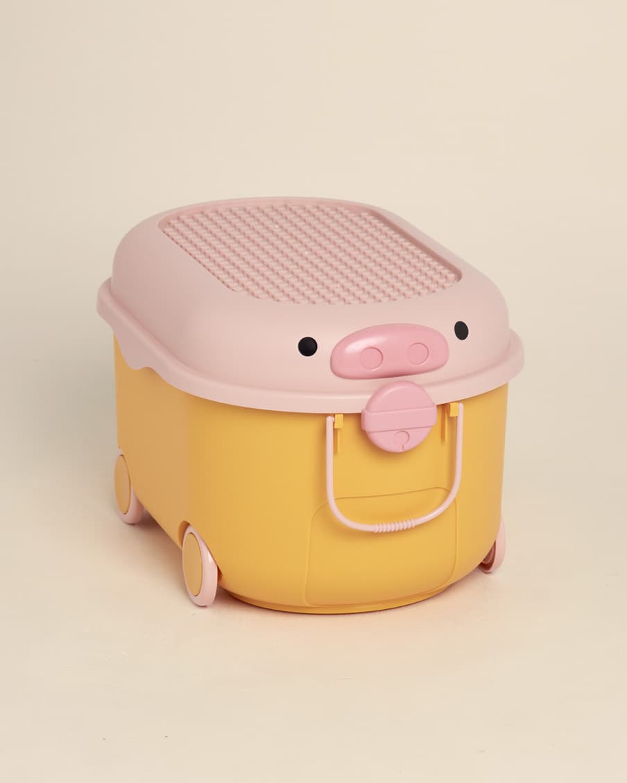 Ride Along Storage - Yellow And Pink Pig Large