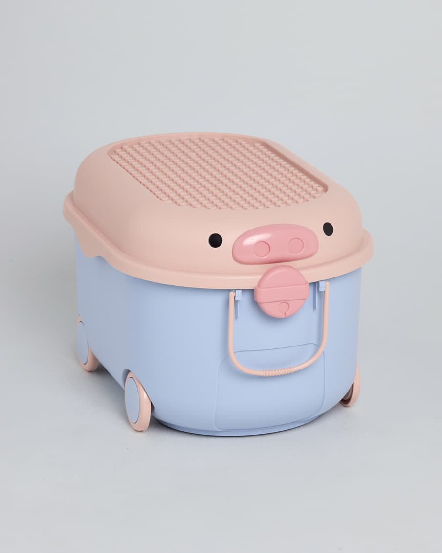 Ride Along Storage - Pink And Blue Pig Medium
