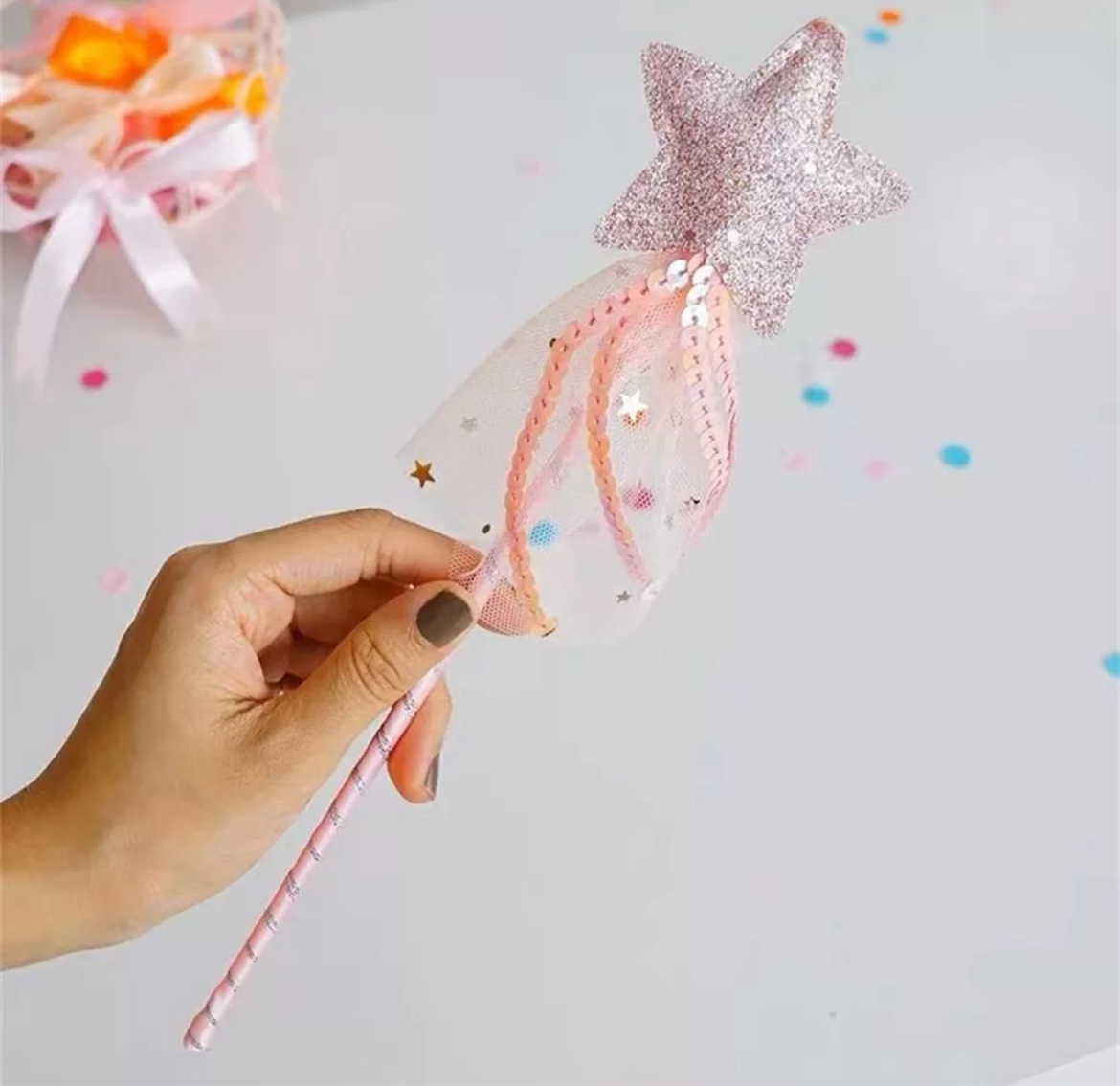 Pink Star Shaped Fairy Wand