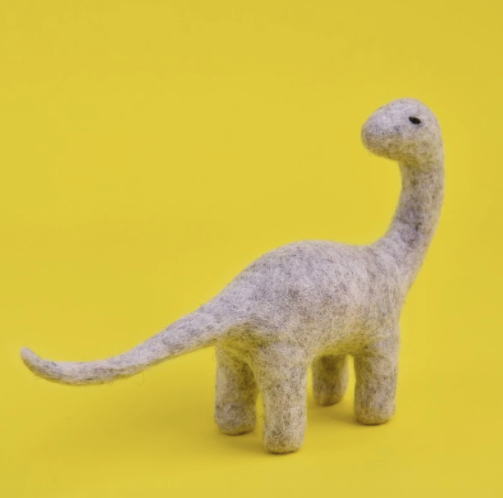 Felt Dinosaur Grey Marble Brontosaurus