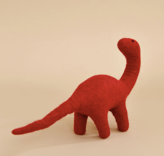 Felt Dinosaur Red Brontosaurus