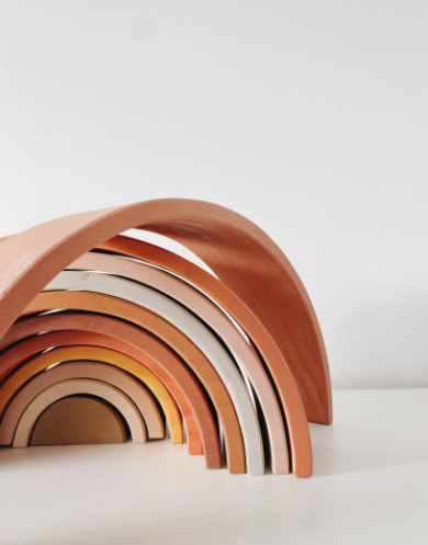 Wooden Rainbow Peach