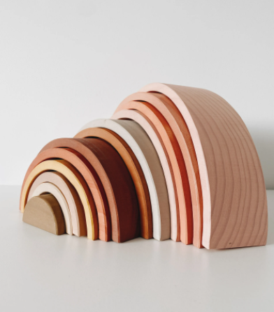 Wooden Rainbow Peach