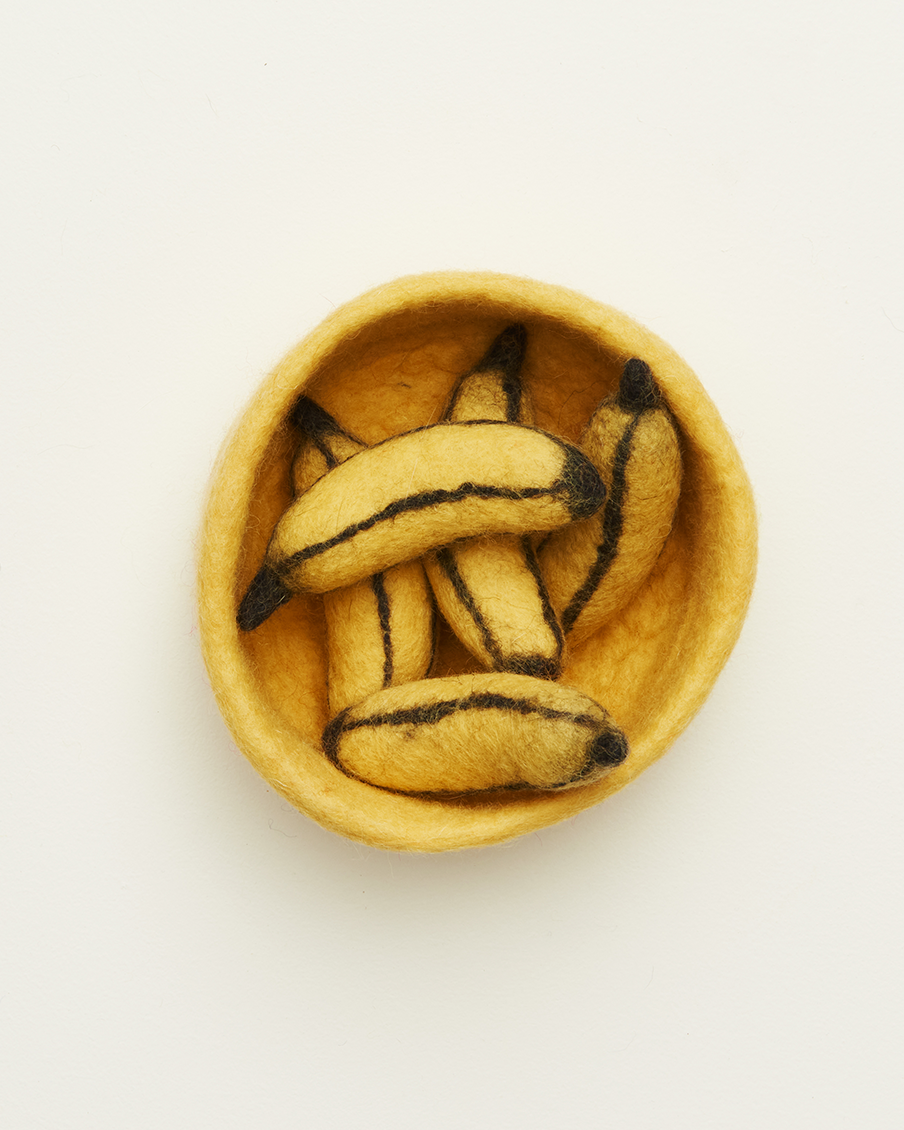 Felt Bananas with Sorting Bowl
