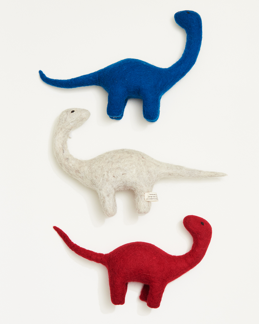 Felt Dinosaur Grey Marble Brontosaurus