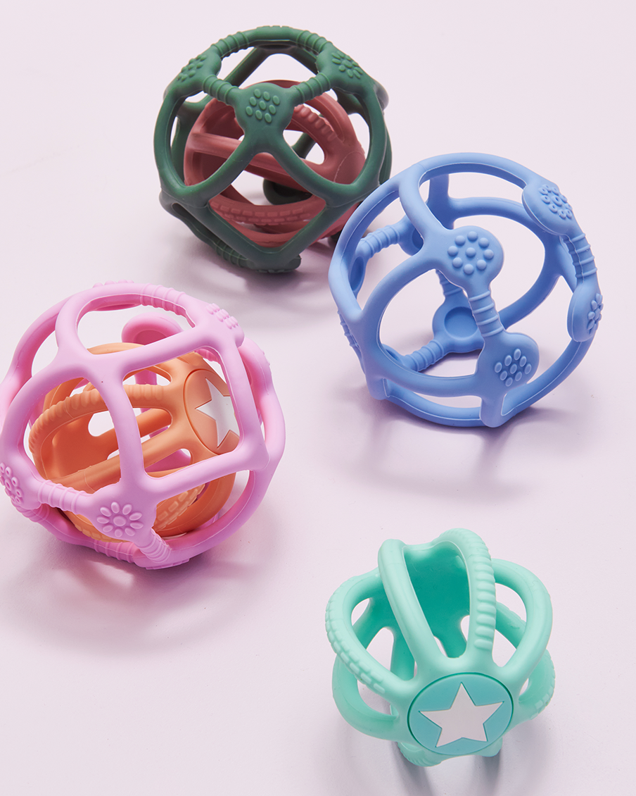 Sensory Ball & Fidget Ball (2 Pack) - Sage and dusty pink