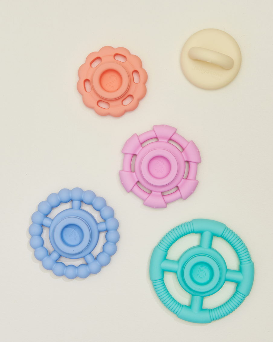 Pastel Rainbow Stacker & Teether Toy