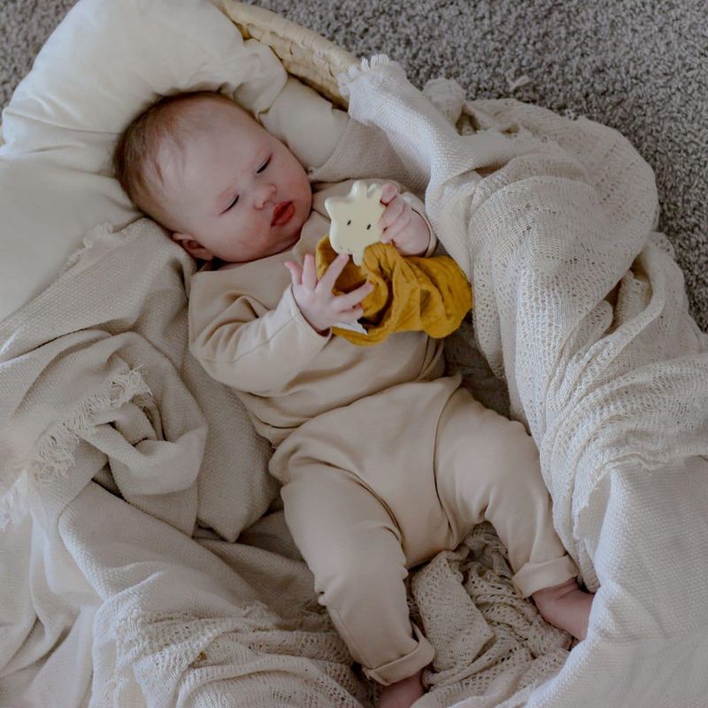 Giraffe Rubber Teether with a Muslin Comforter