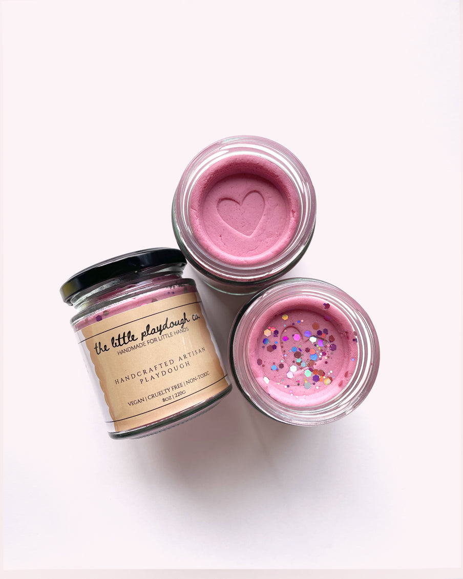 Pink Glitter Playdough