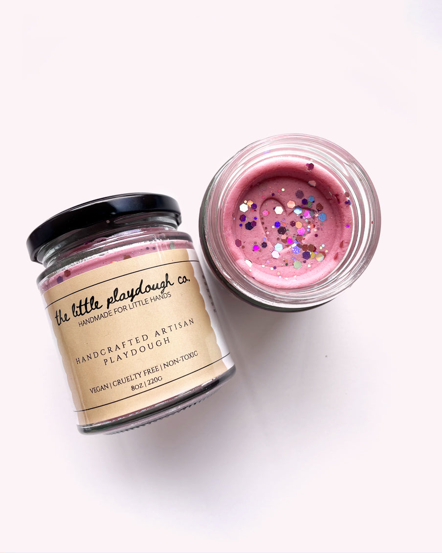 Pink Glitter Playdough