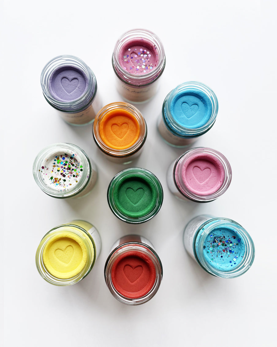 White Glitter Playdough