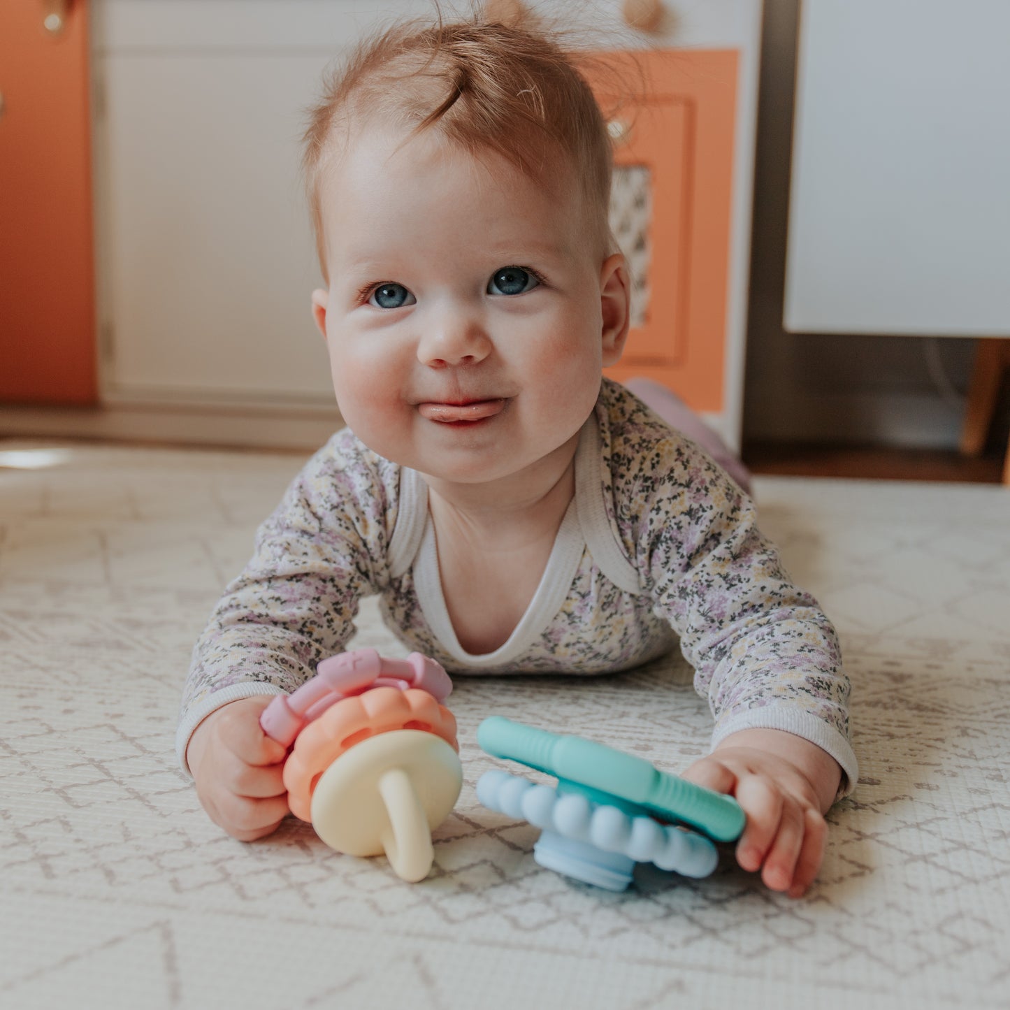 Pastel Rainbow Stacker & Teether Toy
