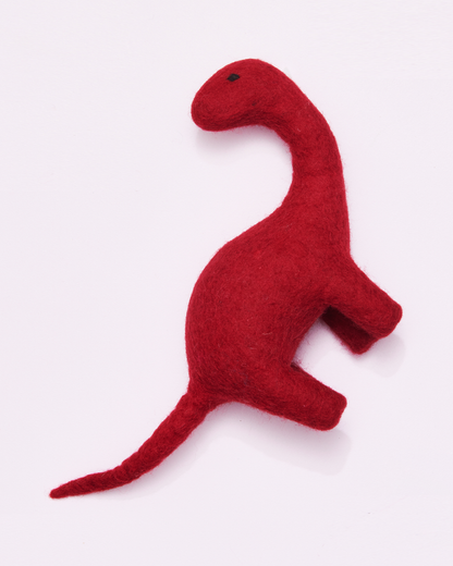 Felt Dinosaur Red Brontosaurus
