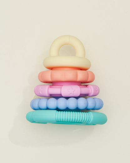 Pastel Rainbow Stacker & Teether Toy