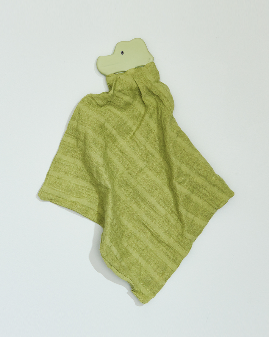 Crocodile Rubber Teether with a Muslin Comforter